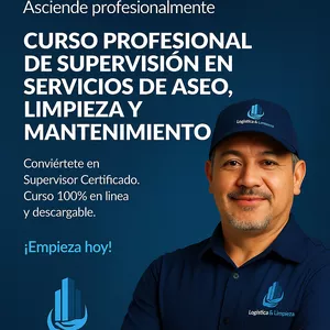 Imagen de portada para Curso online Curso Profesional de Supervisión en Servicios de Aseo, limpieza y Mantenimiento.