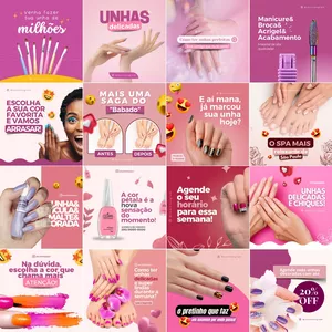 Imagem de capa para o Curso online Pack 36 Artes Para Manicures Editáveis no Canva