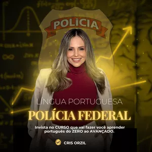 Imagem de capa para o Curso online Curso Língua Portuguesa  Polícia Federal - Cebraspe - Cris Orzil