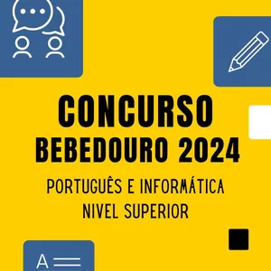 Imagem de capa para o Curso online Concurso Bebedouro 2024 - COMBO Português + Informática - Nível Superior