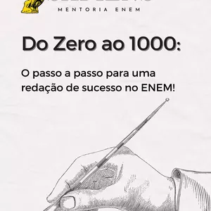 Imagem de capa para o Ebook Do Zero ao 1000: o passo a passo para uma redação de Sucesso no Enem