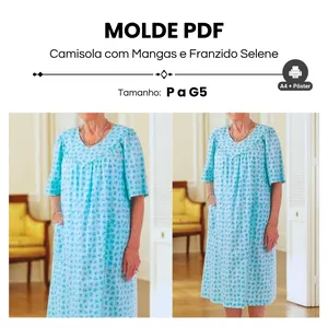 Imagem de capa para o Ebook MOLDE CAMISOLA COM MANGAS E FRANZIDO SELENE