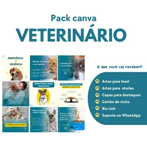 Imagem de PACK CANVA VETERINÁRIO criado por Léia Fernandes  na hotmart