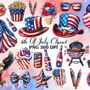 Cover image for Online course 4th of July Sublimation Clipart Bundle