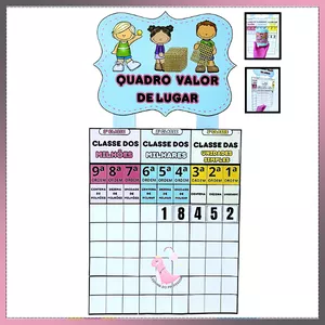 Imagem de capa para o Ebook QVL- QUADRO VALOR DE LUGAR +ARTE DA LATA-MATEMÁTICA