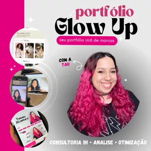 Imagem de capa para o Ebook Portfólio GLOW UP 