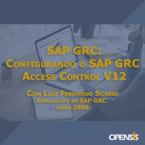 Imagem de capa para o Curso online Curso: Configurando o SAP GRC Access Control Versão 12.0