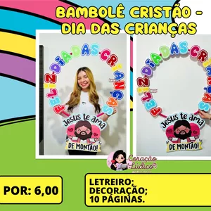 Imagem de capa para o Ebook 👦🏽Bambolê - Cristão - Dia das Crianças 👧🏻