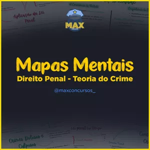 Imagem de capa para o Ebook Mapas Mentais - Direito Penal - Teoria do Crime