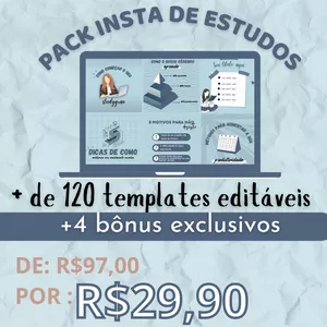 Imagem do curso Pack Insta de Estudos - studygram