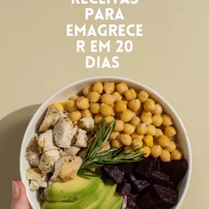 Imagem de capa para o Ebook 100 receitas para emagrecer em 20 dias