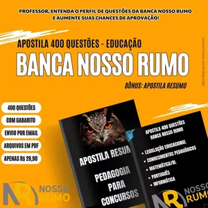 Imagem de capa para o Ebook NOSSO RUMO - APOSTILAS DE QUESTÕES - EDUCAÇÃO