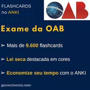 Imagem de capa para o Curso online Flashcards para 45º Exame da OAB (ANKI)