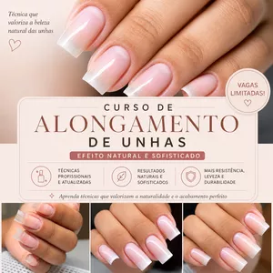 Imagem do curso Curso Alongamento em unha fibra de vidro aspecto natural 