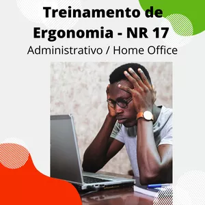 Imagem de capa para o Curso online Treinamento Ergonomia - Posto Administrativo e Home Office