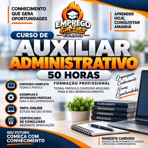 Auxiliar Administrativo Completo — Curso Profissionalizante de 50h com Certificado