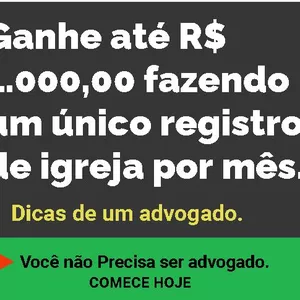 Imagem do curso Ganhe até R$ 1.000,00 em um único registro de igreja em um mês.