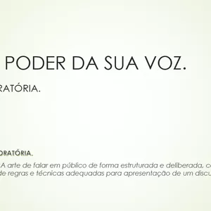 Imagem de capa para o Ebook O poder da sua VOZ,