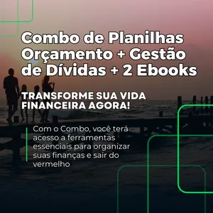 Imagem do curso Combo de Planilhas Orçamento Familiar + Gestão de Dívidas +2 Ebook