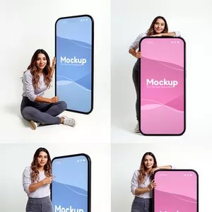 Cover image for Online course Pack de 7 Mockups de celular gigante