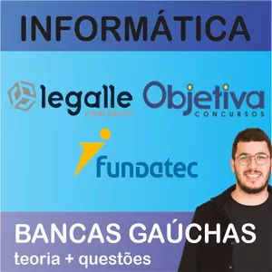 Imagem do curso Informática para Bancas Gaúchas: Teoria + Questões + Meet particular