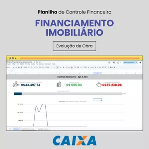Imagem de capa para o Curso online Planilha de Controle Financeiro Financiamento Caixa  (Evolução de Obra, Entrada e Gastos) 