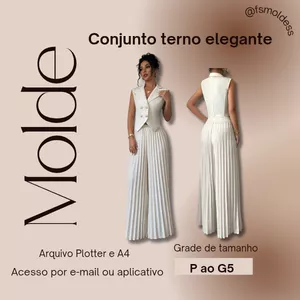 Imagem de capa para o Ebook Molde conjunto Terno elegante 