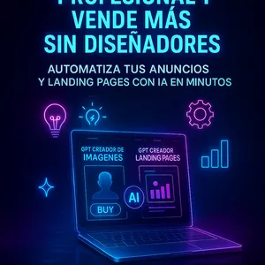 Imagen de portada para Curso online Curso Completo: Crea tus anuncios y páginas con Inteligencia Artificial sin depender de diseñadores