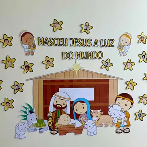 Imagem de capa para o Ebook Painel de Natal com presépio