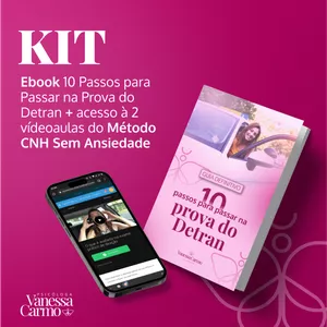 Imagem de capa para o Curso online Kit Ebook  10 Passos Para Passar na Prova do Detran+ 2 Vídeos Bônus do Método CNH Sem Ansiedade 