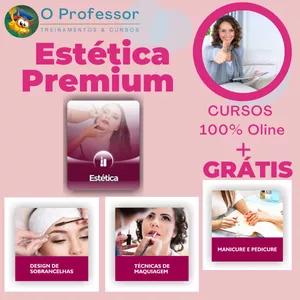 Imagem principal do produto Curso de Estética Premium - 03 Cursos Excelentes para Empreender e para uso Pessoal.
