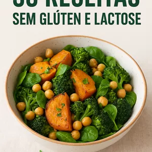 Imagem de capa para o Ebook 50 Receitas sem glúten e lactose