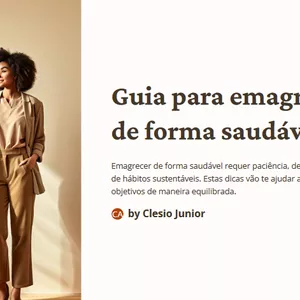 Imagem de capa para o Ebook Guia Completo para Emagrecer de Forma Saudável