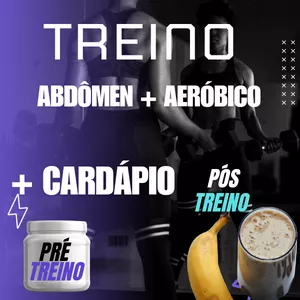 Imagem de capa para o Curso online Treino Aeróbico + Abdômen + Plano Alimentar Pré e Pós Treino