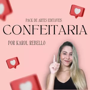 Imagem de capa para o Ebook PACK DE ARTES EDITÁVEIS(CONFEITARIA) POR KAROL REBELLO