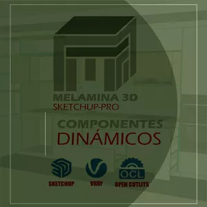 Imagen de portada para Curso online Melamina 3D - SketchUp Pro - Componentes Dinámicos