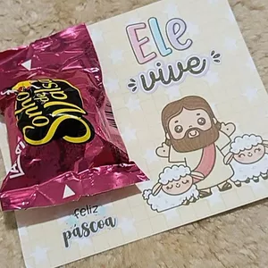 Imagem de capa para o Curso online Arquivo card para bombom Páscoa Ele vive (PDF e Studio)