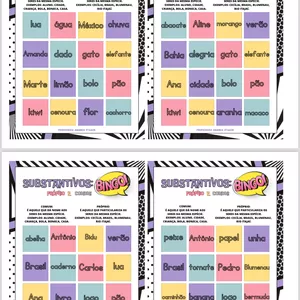 Imagem de capa para o Ebook BINGO DOS SUBSTANTIVOS: PRÓPRIO E COMUM