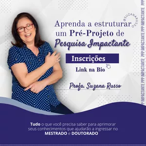 Imagem de capa para o Curso online APRENDA A ESTRUTURAR UM PRÉ-PROJETO DE PESQUISA IMPACTANTE