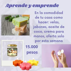 Imagen de portada para Curso online Jabones, velas, crema para manos y aceite de coco en casa 