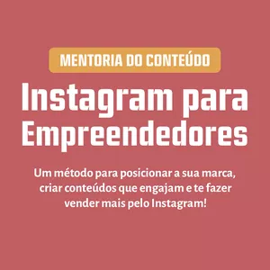 Imagem de capa para o Curso online  Instagram para Empreendedores
