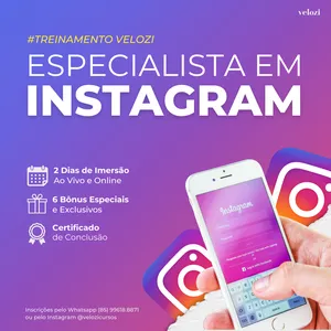 Imagem de capa para o Curso online Treinamento Especialista em Instagram