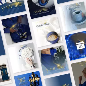 Imagem de capa para o Curso online Feed Blue Aesthetic - Minimalista e Editável