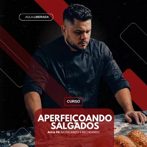 Imagem do curso APERFEIÇOANDO SALGADOS - Técnicas e ajustes para melhorar a qualidade e aumentar suas vendas