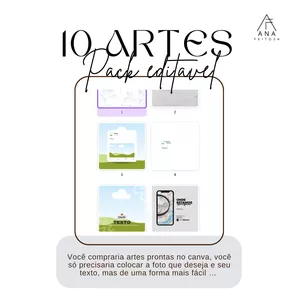 Imagem de capa para o Curso online Pack editável Ana Creator