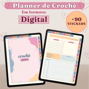 Imagem de capa para o Ebook Planner de Crochê Digital