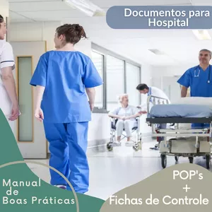 Imagem de capa para o Curso online PACK COM 159 DOCUMENTOS: POP'S HOSPITAL, MANUAL DE BOAS PRÁTICAS, PGRSS, PRONTUÁRIO, RECEITUÁRIO, FICHAS DE AVALIAÇÃO E CONTROLE.