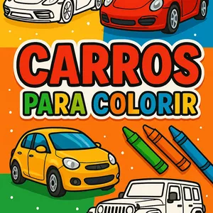 Imagem de capa para o Ebook Car Coloring Pages Desenhos para Colorir Carros