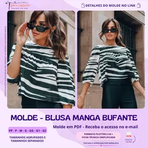 Imagem de capa para o Curso online Molde Blusa Manga Bufante 