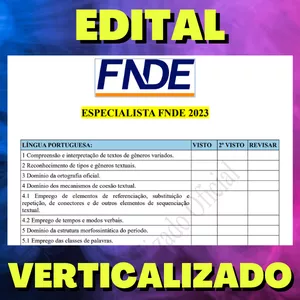 Imagem de capa para o Ebook ESPECIALISTA FNDE -  2023 - Edital Verticalizado